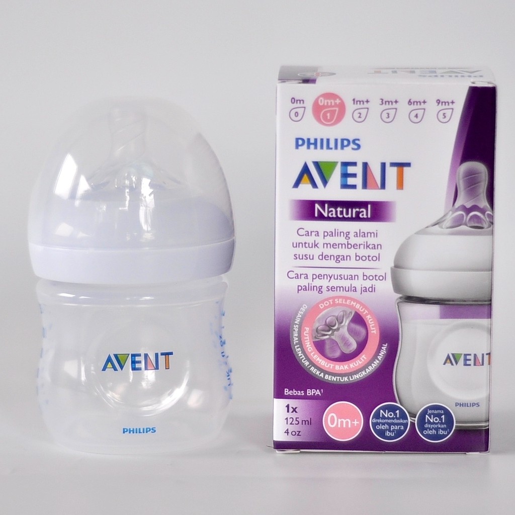 Bình sữa Philips Avent Natural 125ml bằng nhựa PP, không có BPA