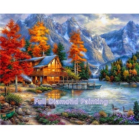 Tranh Thêu Trang Trí Thủ Công 5D Kích Thước 15X20Cm