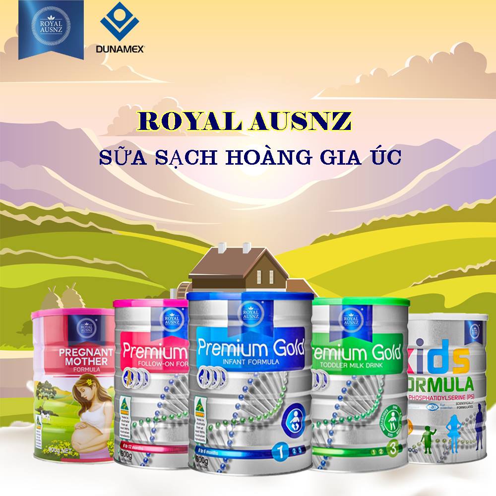 Sữa Hoàng Gia Úc Royal Asunz Premium Gold 1 2 3 (400g -> 900g) MPVC [Chính Hãng] DATE MỚI Phát Triển Toàn Diện Đề Khàng