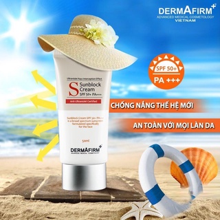 KEM CHỐNG NẮNG VẬT LÝ DERMAFIRM HÀN QUỐC SPF 50+ PA+++ (DERMAFIRM SUN BLOCK CREAM SPF 50+ PA+++)