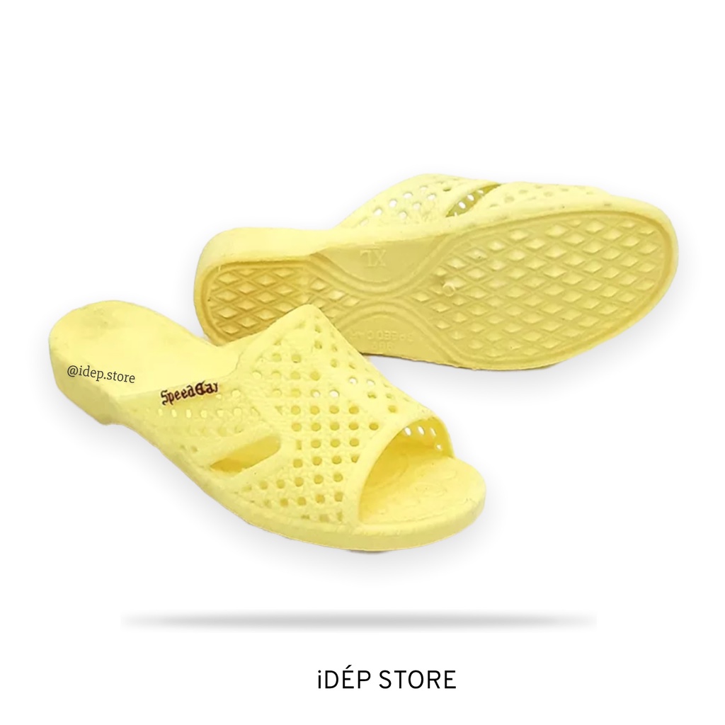 Dép tổ ong đế dày nam nữ ĐỎ đi trong nhà, đi biển D015- Maipy