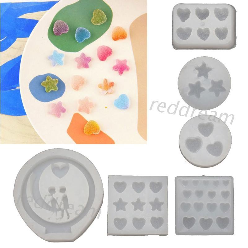 Khuôn silicone làm kẹo hình ngôi sao/ trái tim