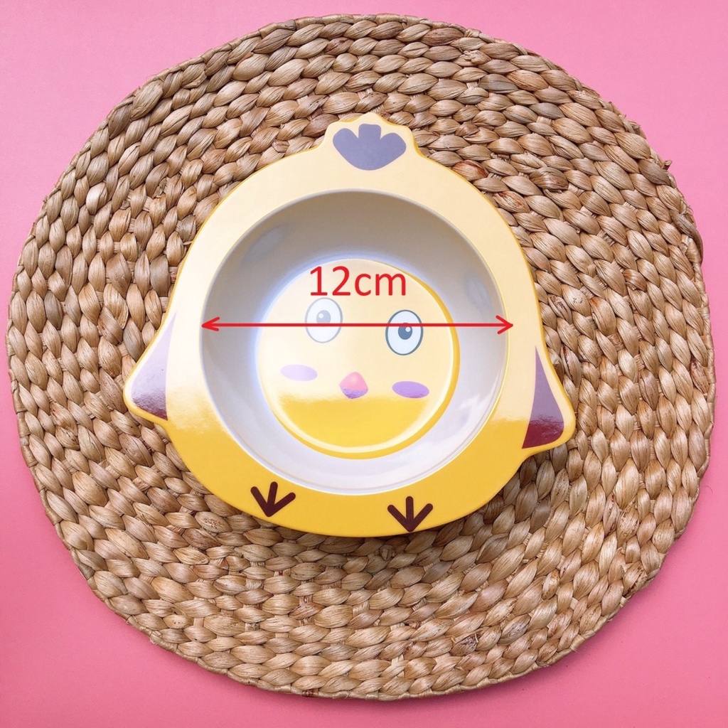 Bát ăn dặm sợi tre hình thú ngộ nghĩnh an toàn cho bé