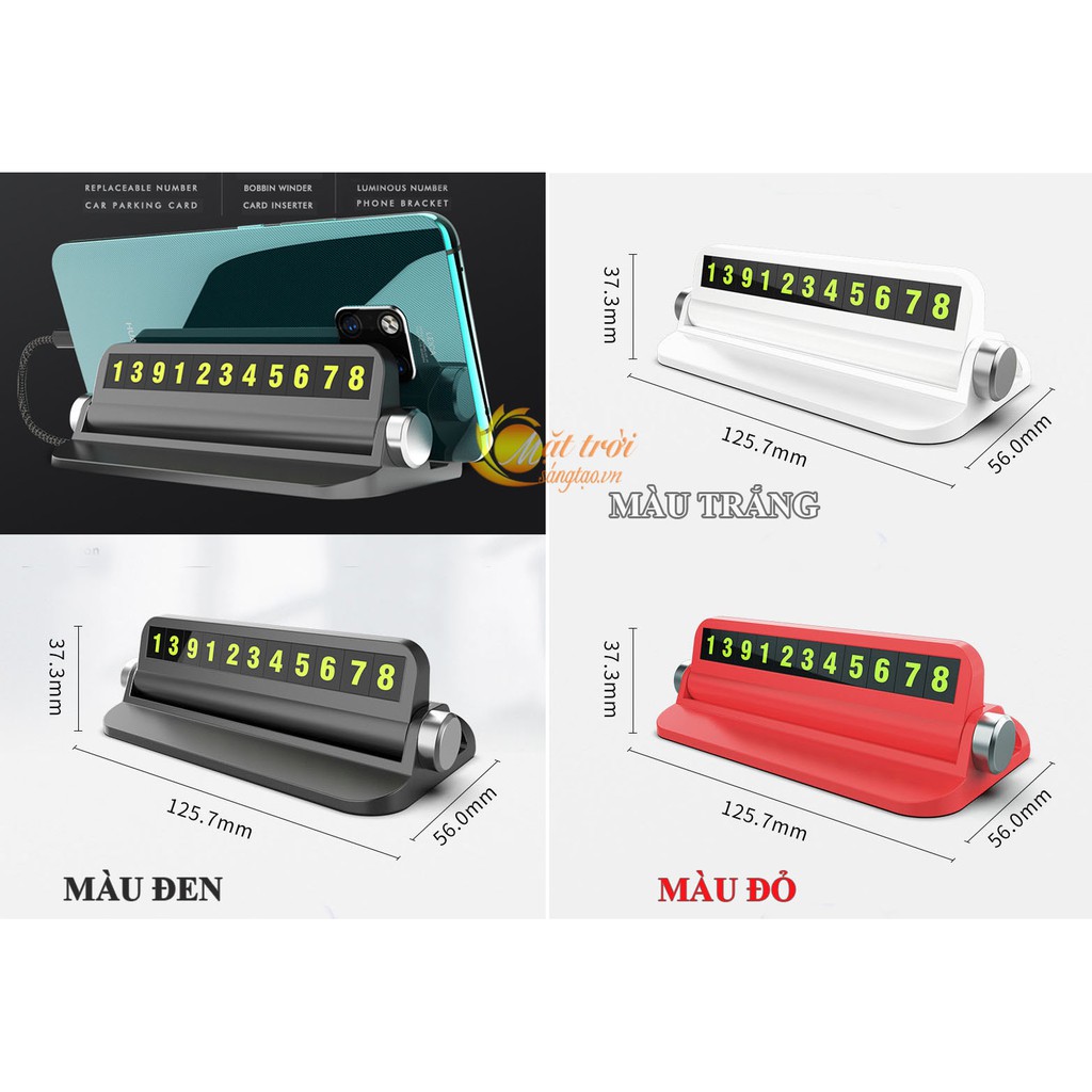 Bảng số điện thoại gắn táp lô ô tô kiêm giá để điện thoại | BigBuy360 - bigbuy360.vn