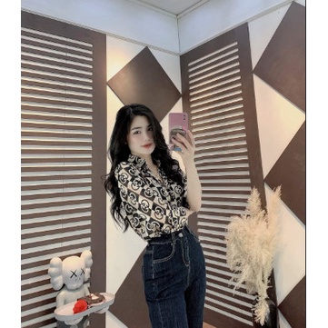 Quần Jeans Nữ Ống Suông Xanh Đen Lưng Cao Phong Cách Ulzzang Hàn Quốc