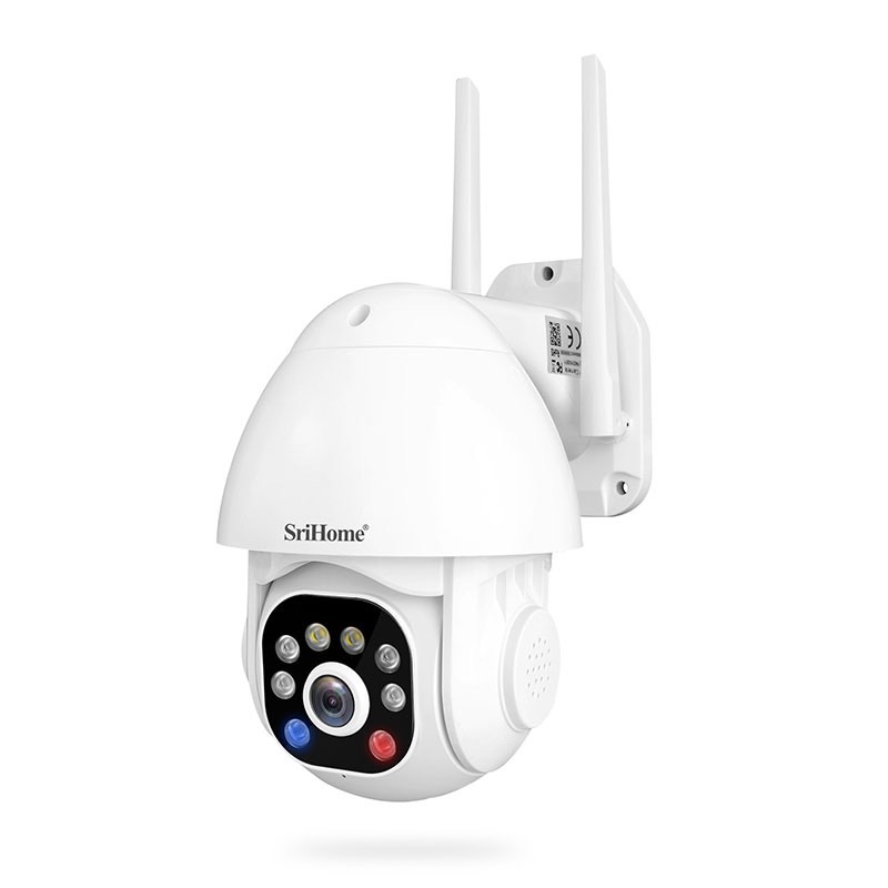 Camera Wifi ngoài trời PTZ SriHome SH039B 3.0MP FullHD 1296P, Xoay 360 độ, chống nước IP66 tặng thẻ 64g