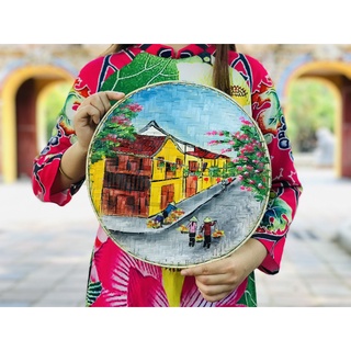 Mẹt tre vẽ mỹ thuật - Mẹt tre họa tranh trang trí