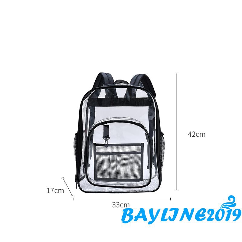 Balo đi học an toàn bằng PVC trong suốt nhiều ngăn