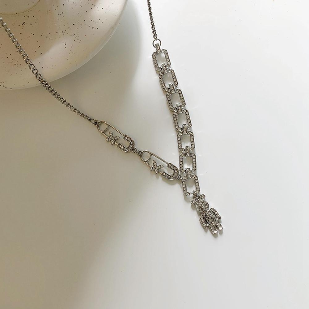 Vanes1 Dây Chuyền Hợp Kim Lấp Lánh Phong Cách Hàn Quốc Cho Nữ|Dây Xích Nối Cuba Chuyên Dụng Chất Lượng Cao