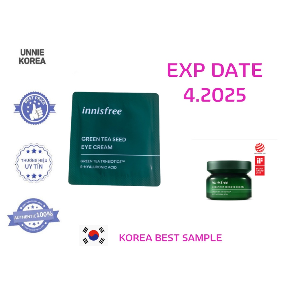 Kem dưỡng mắt trà xanh Innisfree Green Tea Seed Eye Cream