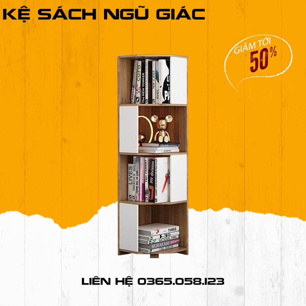 Kệ Góc Tường Ngũ Giác, tiện lợi, kệ đa năng, bền đẹp chất gỗ MDF dễ dàng lắp ráp