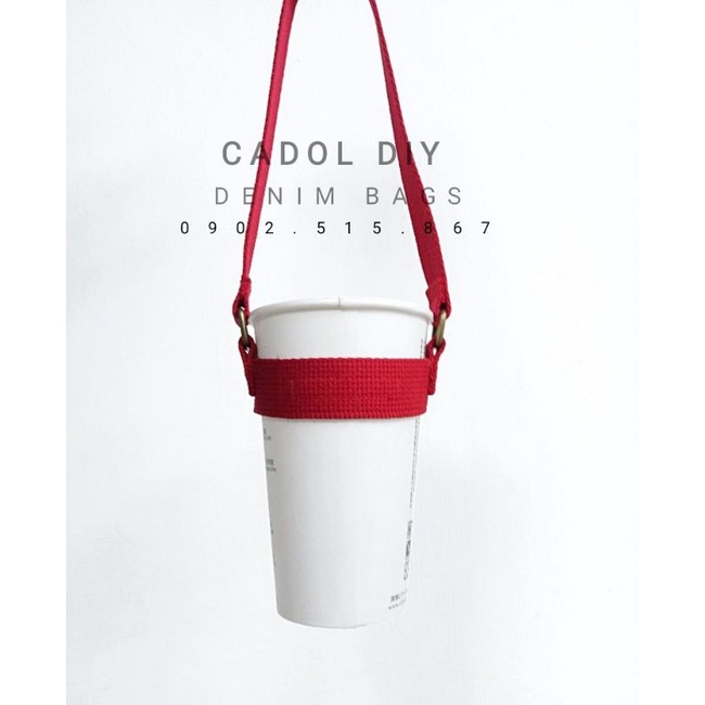 Túi Vải Xách Ly Dây Đai Mỏng Nhiều Màu Mini Cầm Tay