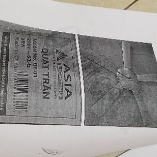 Quạt trần đèn Asia QT01-T-01