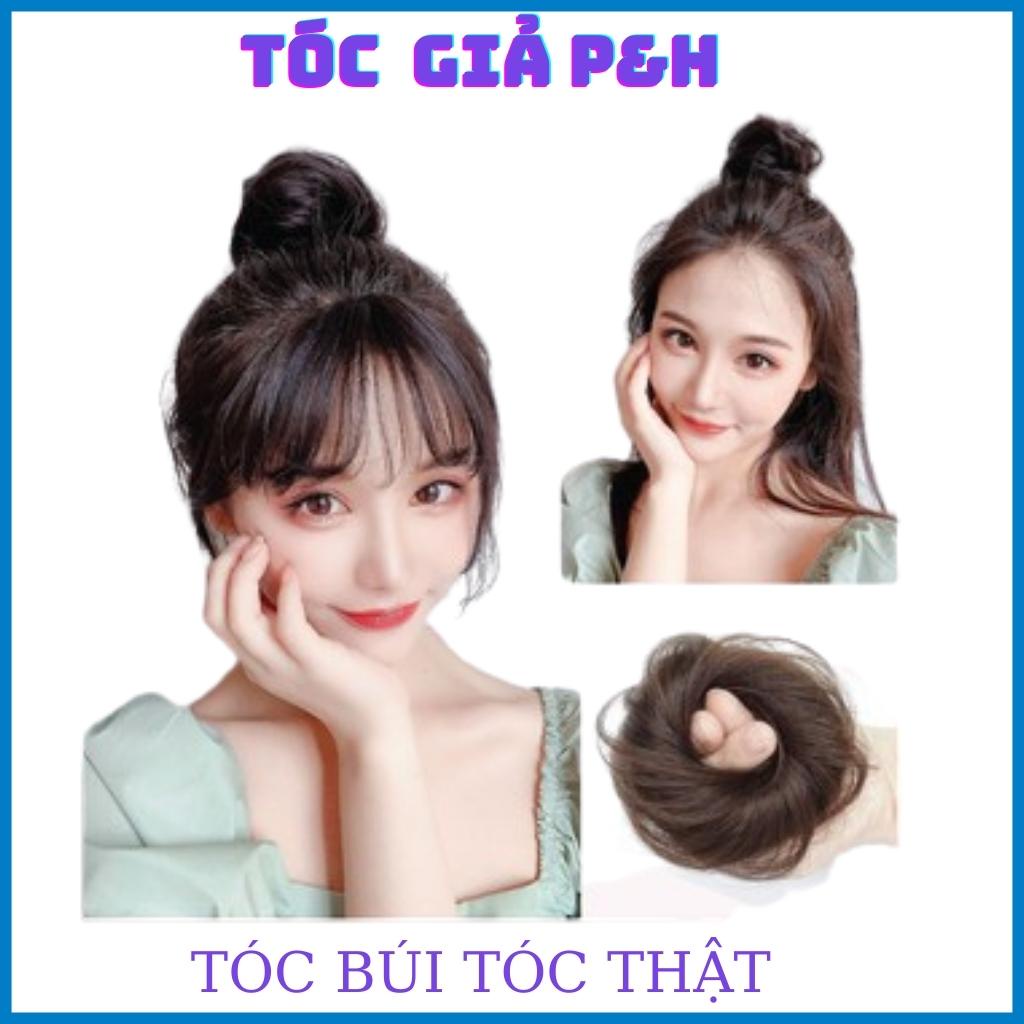 Tóc giả búi cột rối tóc thật 100%