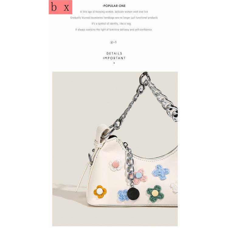 Túi Kẹp Nách zara 2022 Họa Tiết Hoa Phối Dây Xích Thời Trang Mùa Hè Dành Cho Nữ