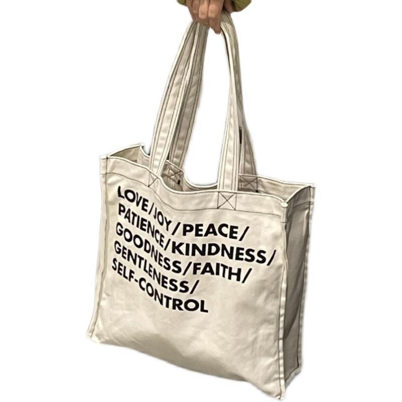 Túi Xách Tote Vải Canvas Dày Cỡ Lớn Thiết Kế Tinh Tế Thời Trang Cho Nữ