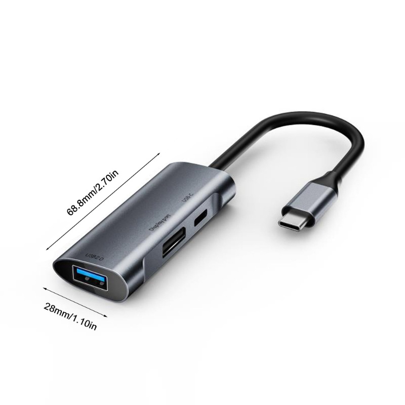 Bộ kết nối chia nhiều cổng Usb 2.0 4k 60hz 480mbps 3 Trong 1