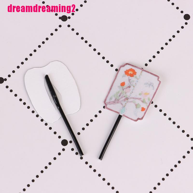Set 2 Quạt mini Trang Trí Nhà Búp Bê Tỉ Lệ 1:
