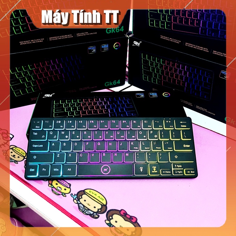 Bàn Phím Máy Tính Mini Có Dây K64 - Bảo Hành 12 Tháng CHÍNH HÃNG - Máy Tính 2T