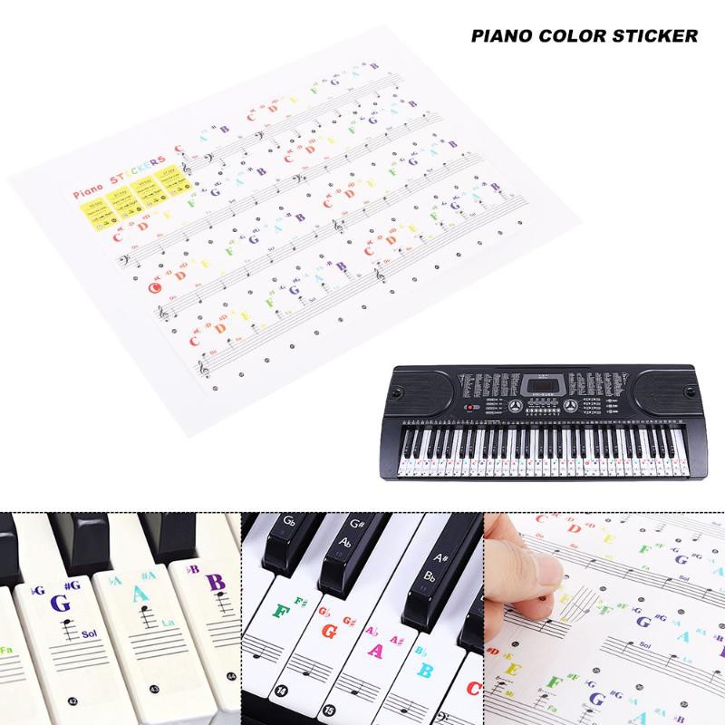 Sticker Dán Phím Đàn Piano Cho 49, 76,61or 88-key Trên Điện Thoại 49 / 61 / 76 / 88 Nút