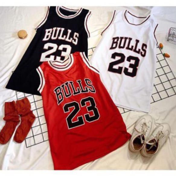 Áo bóng rổ Bulls 23 nam nữ mặc mùa hè, chất liệu cotton organic mềm mịn mát in 3D phong cách Hàn Quốc  ཾ *  ྇ ་