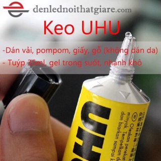 KEO dán vải loại tốt 35ml dán được các loại chất liệu như giấy , vải , pompom , dây thắt vòng tay UHU35