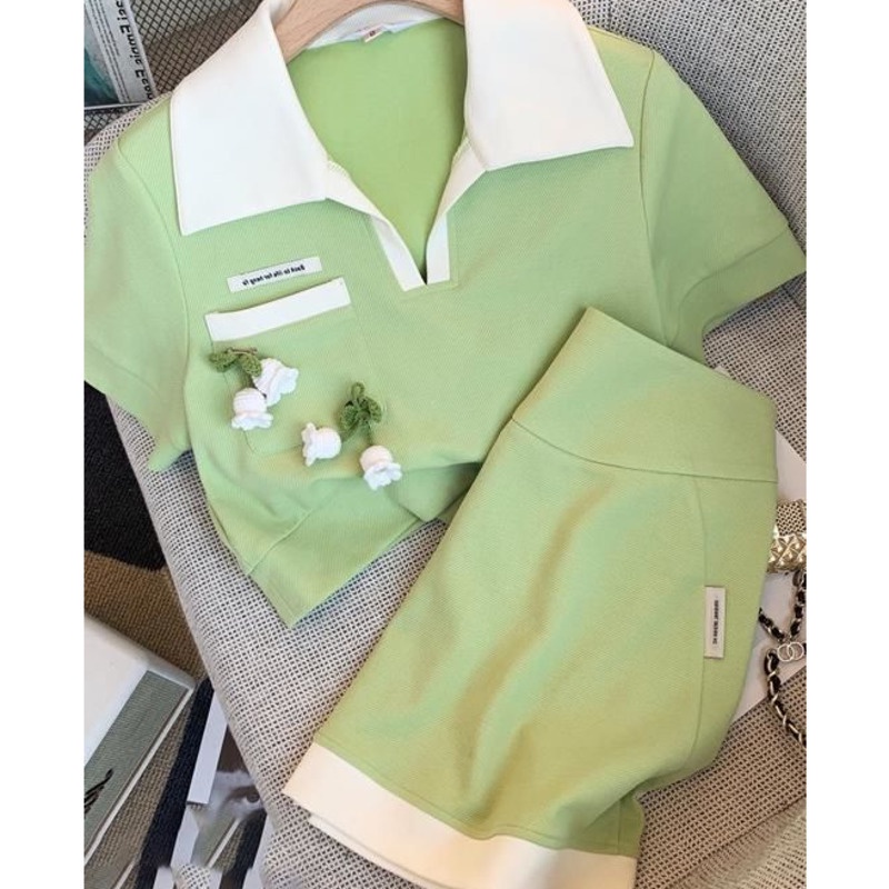 Set Áo Váy Ngắn Phong Cách Phương Tây Thời Trang Thường Ngày Cho Nữ