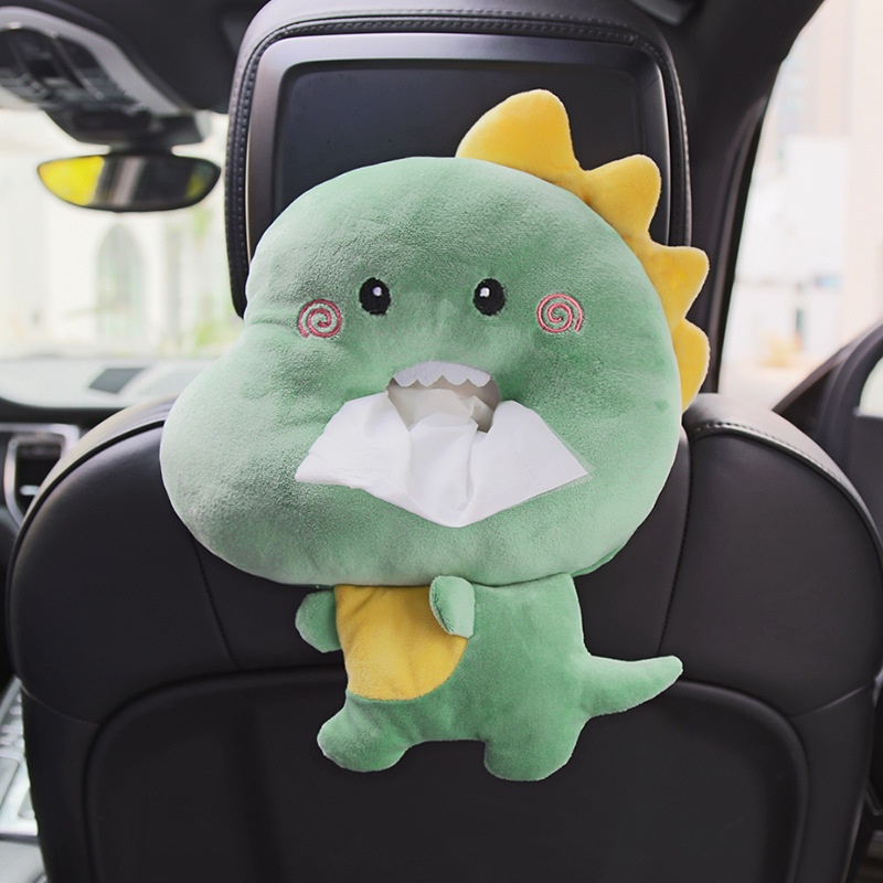 Hộp Đựng Khăn Giấy Hình Búp Bê Nhồi Bông Dễ Thương Treo Chỗ Tỳ Tay Xe Hơi