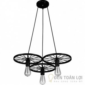 Đèn thả: Mẫu đèn thả trang trí hình bánh xe bộ 3 bánh ( chưa gồm bóng)