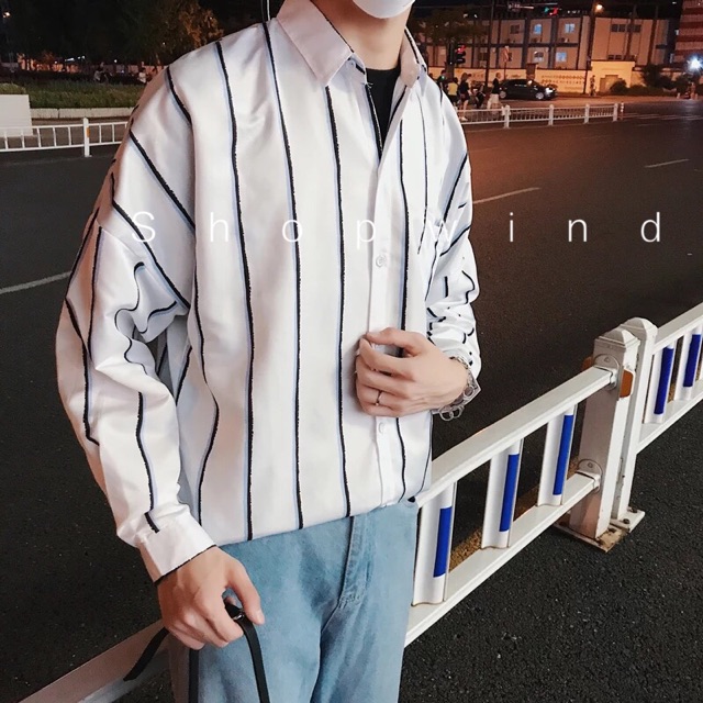 [Free Ship] Áo Sơ Mi Unisex Sọc Thái Lan