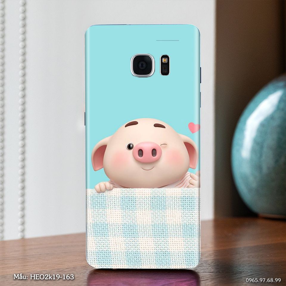 Miếng dán skin SamSung Galaxy Note 2 / Note 3/ Note 3 Neo / Note 4/ Note 5 in hình Heo con đáng yêu sưu tầm