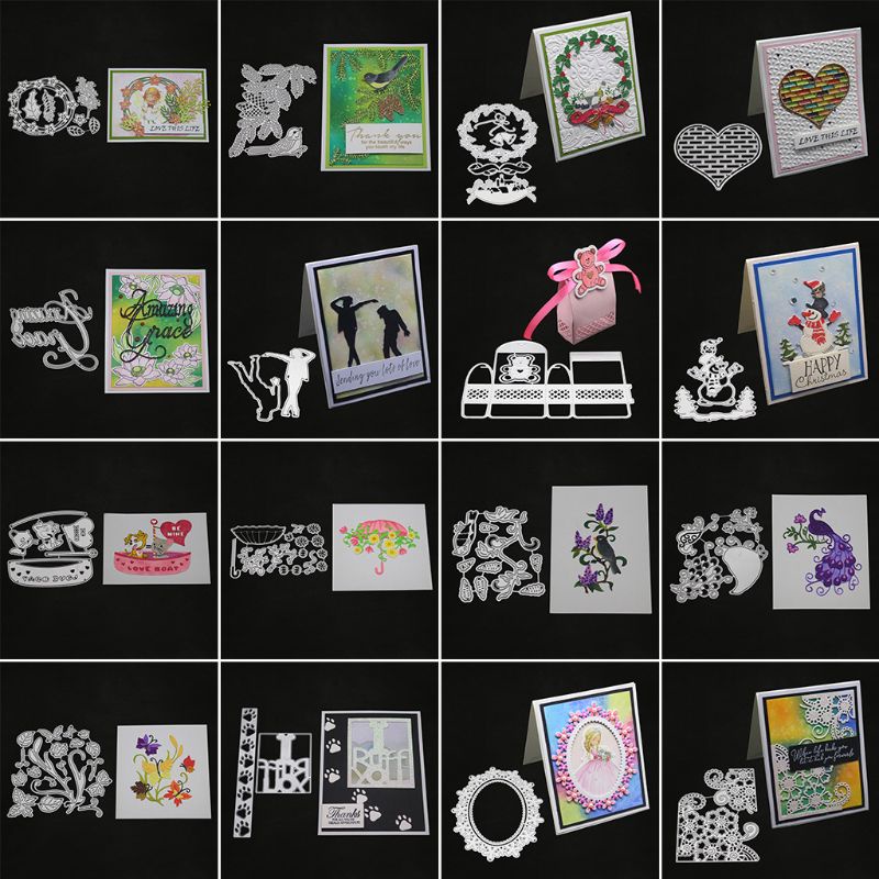 Khuôn Cắt Giấy Thủ Công DIY Hình Chim Và Lá Cho Học Sinh