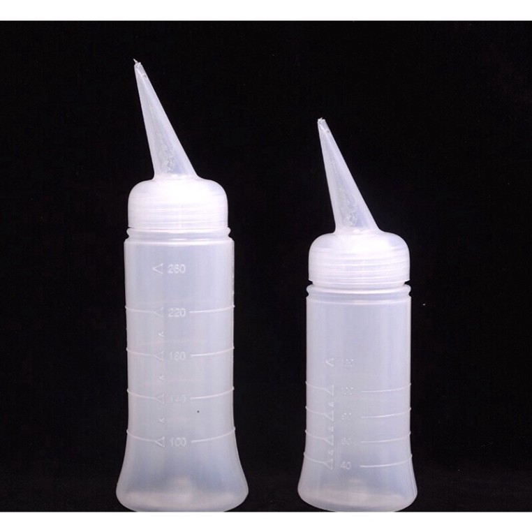 Bình tra uốn tóc có vạch chia, bình xịt tra dập tóc số 2