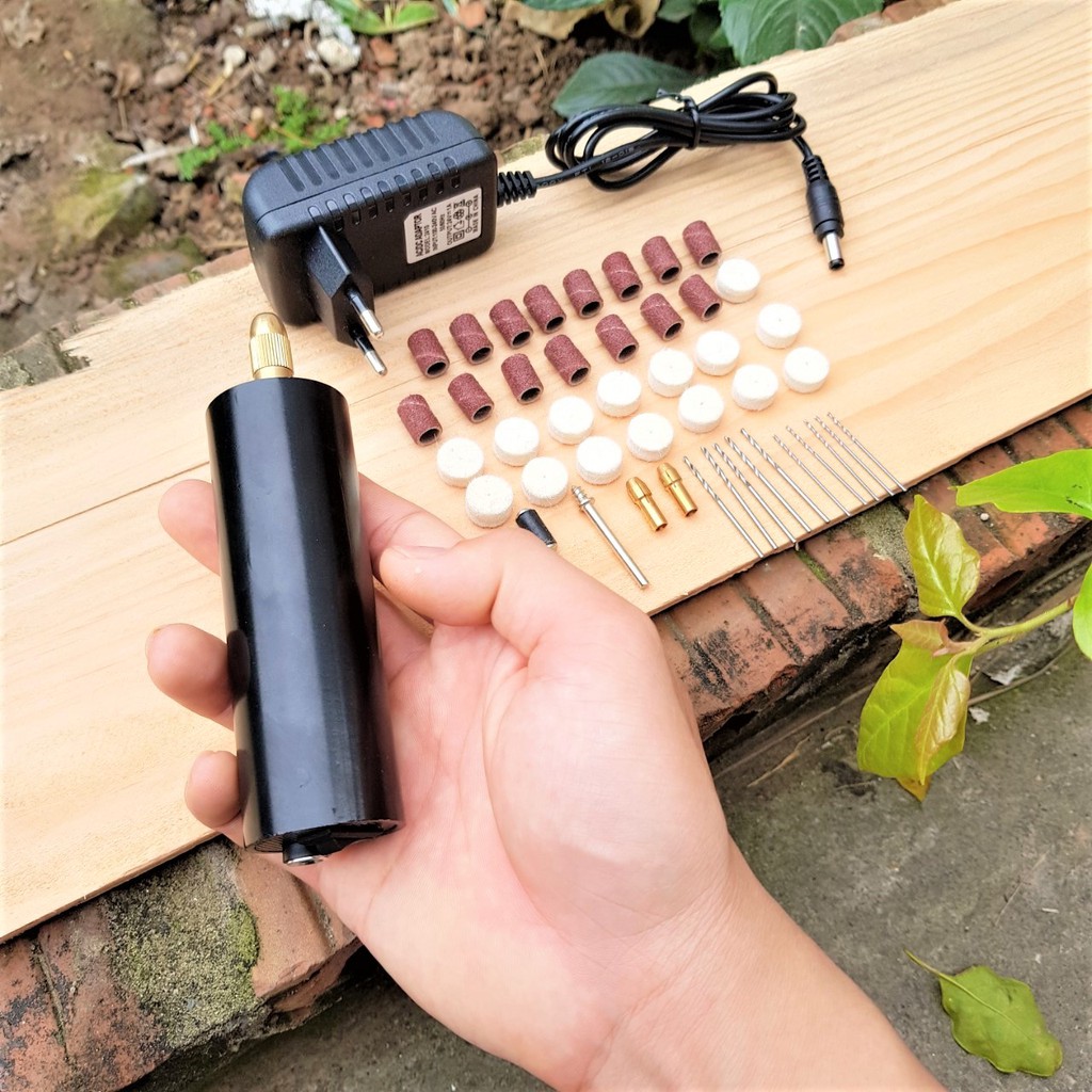 MÁY MÀI MINI CẦM TAY SIÊU MẠNH KÈM 44 CHI TIẾT KHOAN MÀI ĐÁNH BÓNG