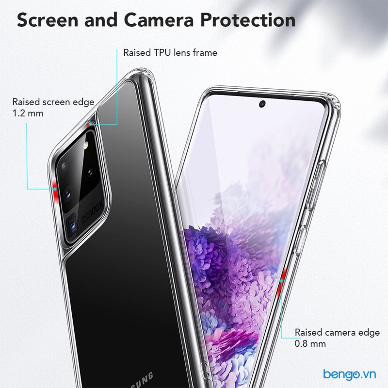 Ốp lưng Samsung Galaxy S20 Ultra/S20 Plus ESR Mimic Tempered Glass