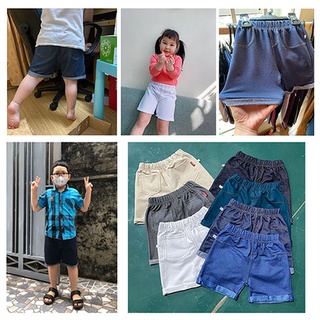 [20-30kg] Quần đùi giả jean cho bé trai, bé gái co giãn, thoáng mát đủ size từ 20-30kg