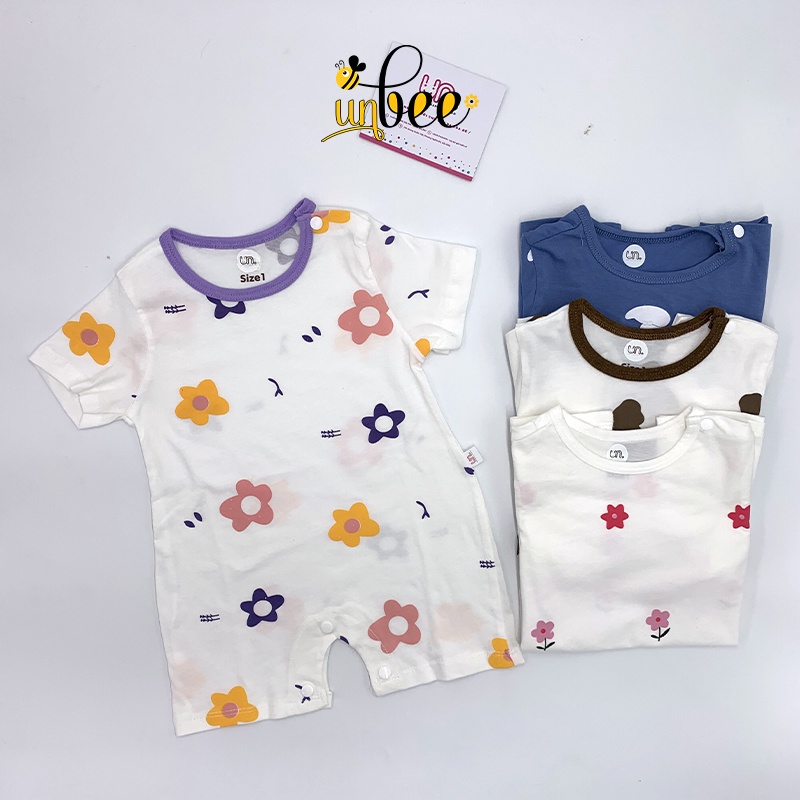 Bộ Body Hè Cho Bé Cộc Tay, Bộ Liền Thân, Body Đùi Bé Trai, Bé Gái Họa Tiết Bông Hoa Dễ Thương - Zunbaby - BS023