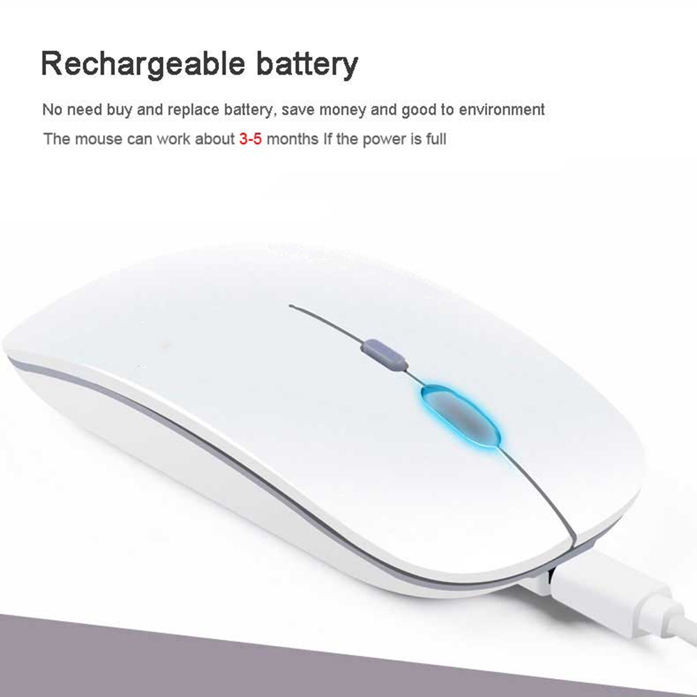 SIMPLESHOP 2.4GHz Mute Work Long Super Slim Silent Button Ultra Thin Wireless Mouse  For Computer PC Tablet