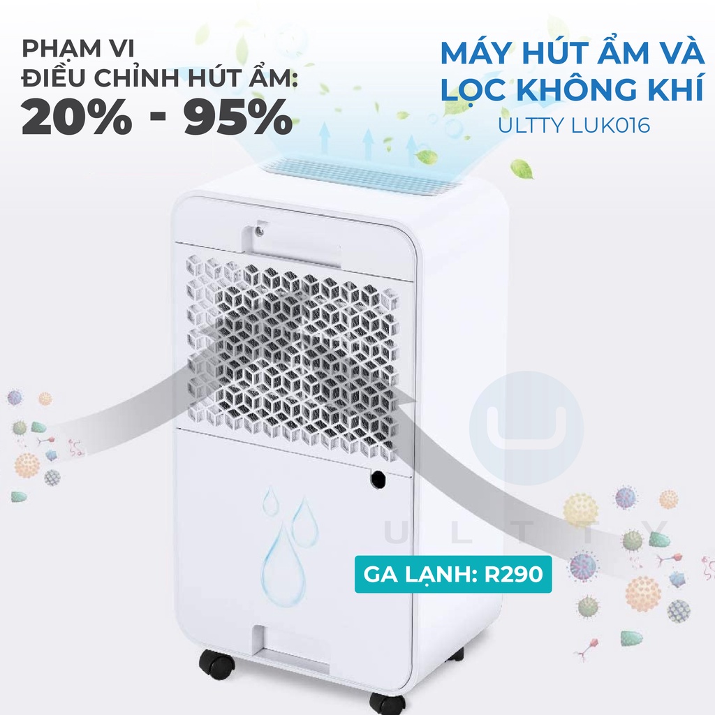 Máy Hút Ẩm Lọc Không Khí ULTTY LUK016 - Hàng Chính Hãng bảo hành 2 năm quốc tế - Befoyo