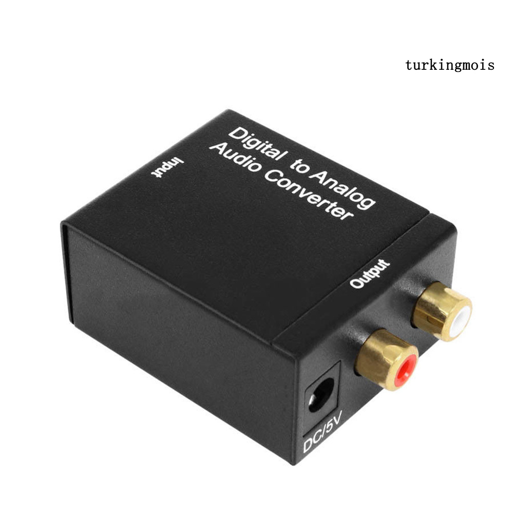 TSP_RCA L/R 3.5mm Digital Optical Coaxial Toslink to Analog Audio Converter Adapter