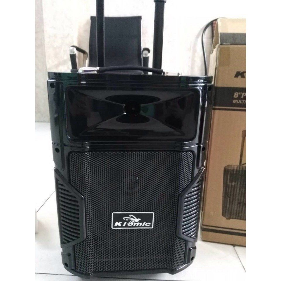 Loa kéo Bluetooth di động karaoke kiomic k108 TẶNG MIC KHÔNG DÂY