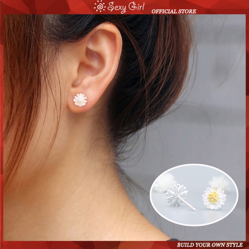 Bông Tai Bạc Hình Hoa Thanh Lịch Thời Trang Cho Nữ