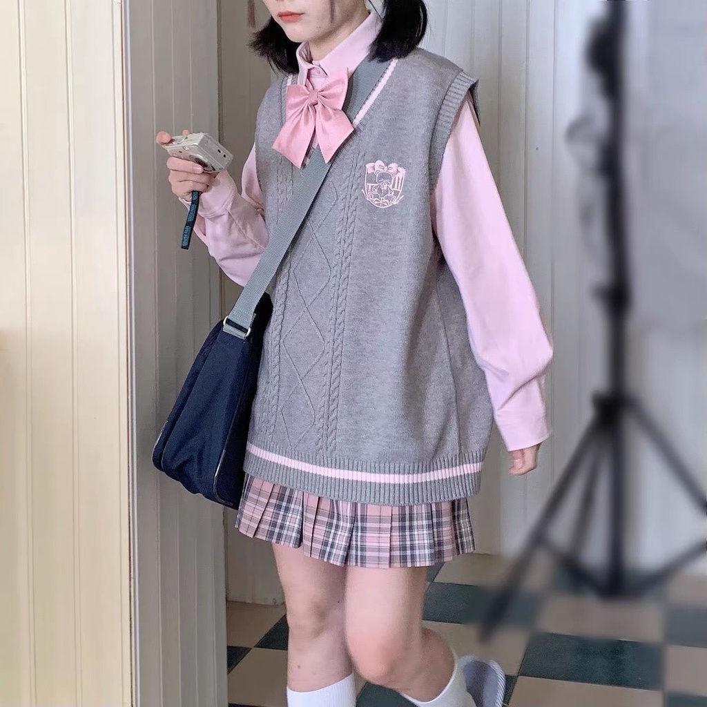 Áo Dệt Kim Không Tay Dáng Rộng Thời Trang Mùa Xuân Nhật Bản Dành Cho Nữ