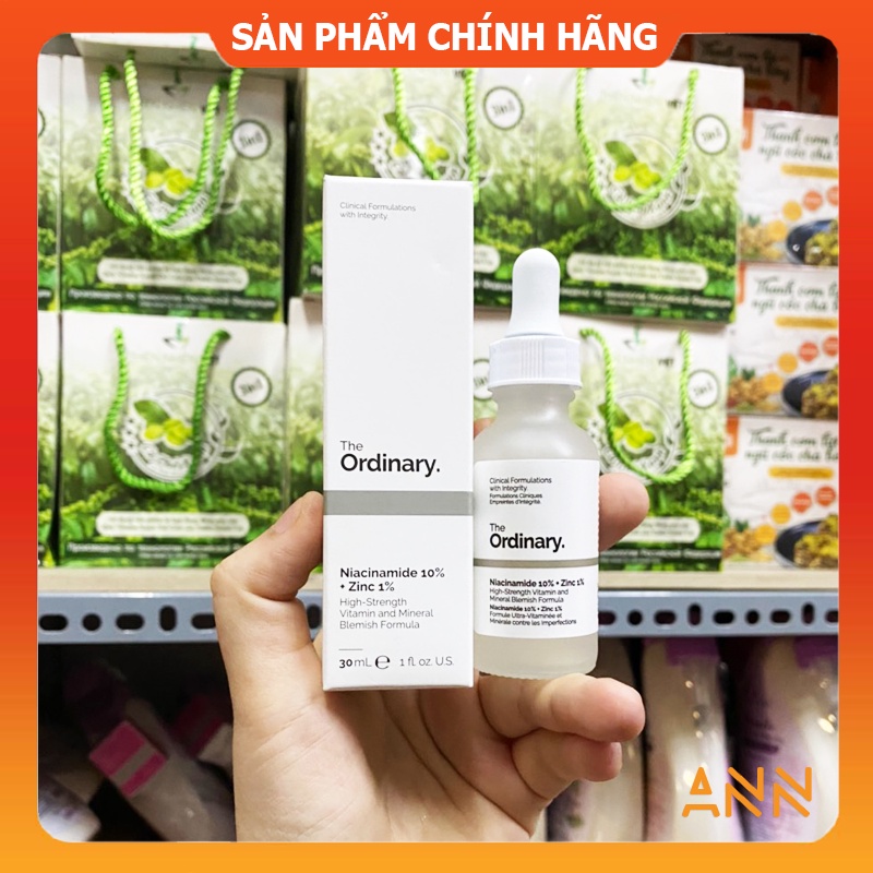 [Chính hãng] Tinh chất giảm mụn và giảm thâm The Ordinary Niacinamide 10% + Zinc 1% 30ml