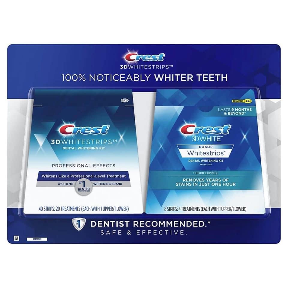 Miếng dán trắng răng Crest 3d Whitestrips Dental  Whitening Kit - Mỹ