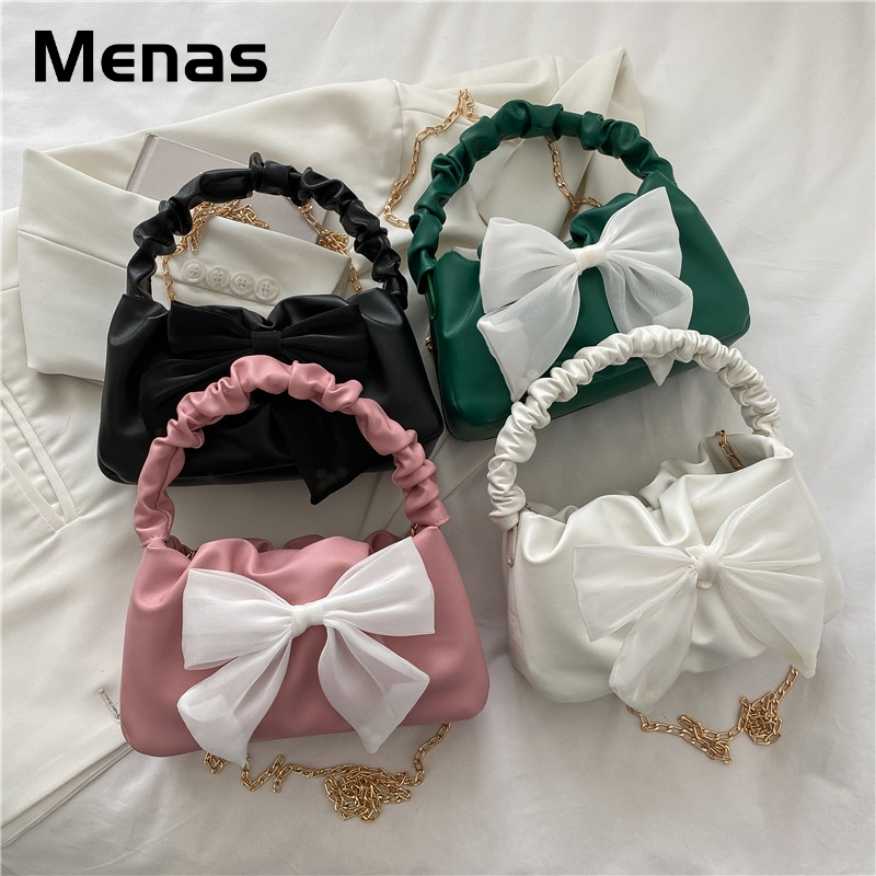 Menas Túi Đeo Vai Xếp Ly Đơn Giản Thời Trang Cho Nam