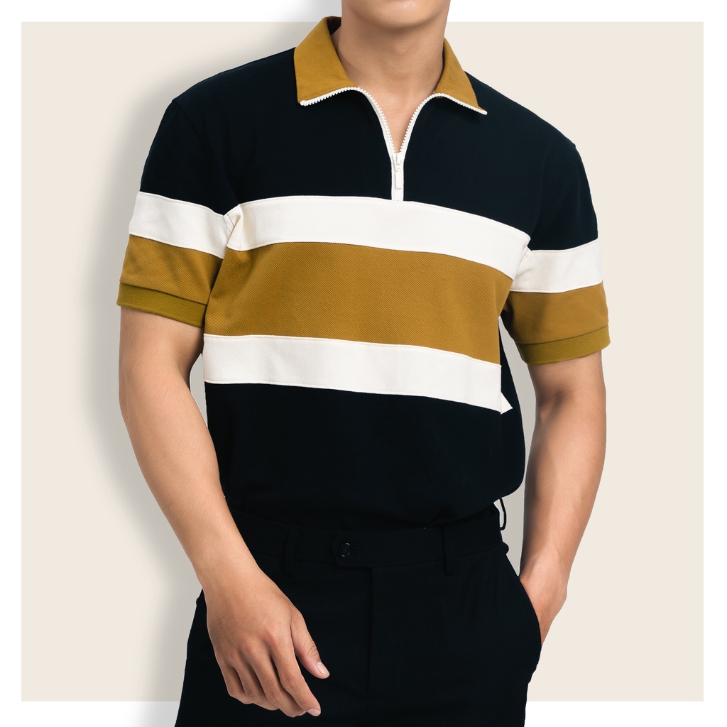 Áo Polo nam form rộng RONNI vải cá sấu cotton UNI, nam tính, thanh lịch, sang trọng - POLOMANOR