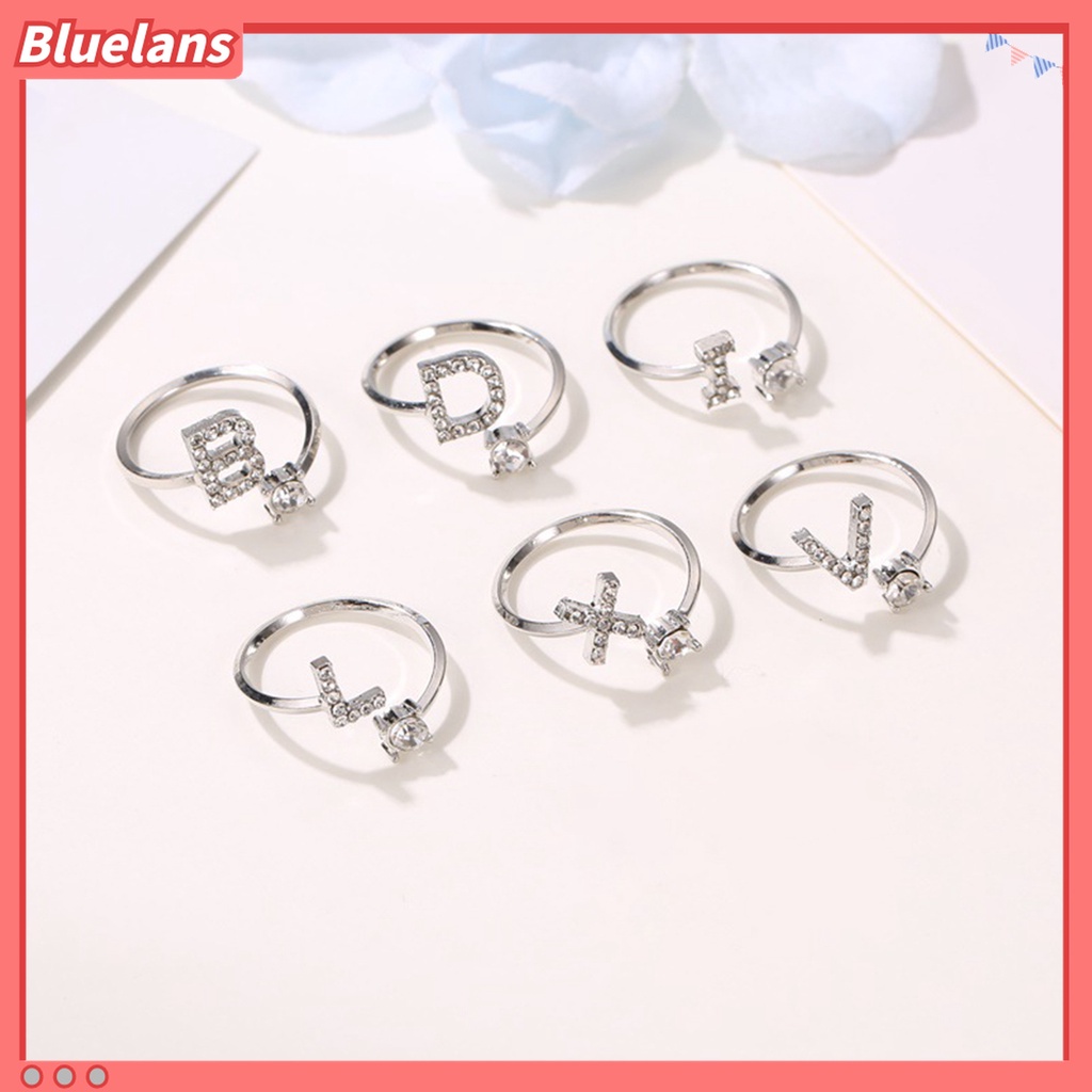 Nhẫn Cặp Khắc Chữ Cái Từ A Đến Z Có Thể Điều Chỉnh Kích Cỡ