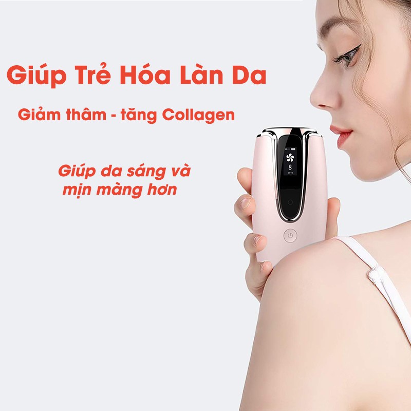 Máy triệt lông công nghệ mới IPL LUX- Giúp trẻ hóa và tái tạo da mỗi ngày - TẶNG KÈM kính + gel + dao cạo Mã OAGD0074