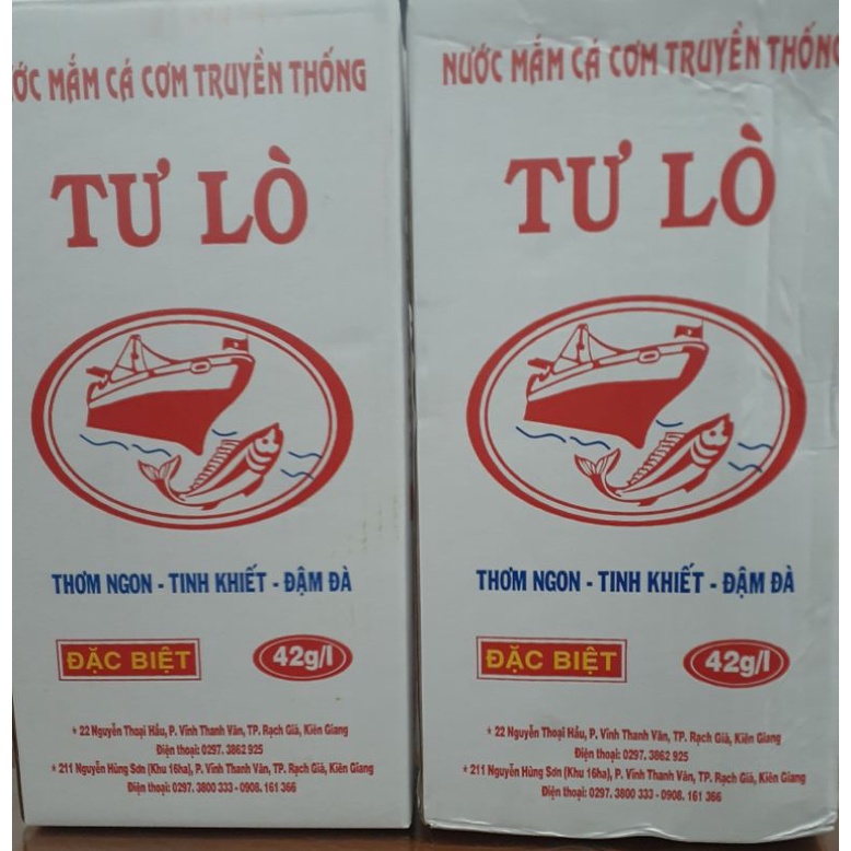 Nước mắm truyền thống Tư Lò Kiên Giang 2 chai 650ml 42 độ đạm